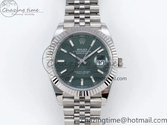 MiroTime 0518 Chic Datejust 41mm 126234 904L Steel HGF 1:1 Best Edition Green Textured Dial on SS Bracelet VR 1473